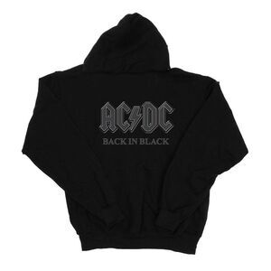 AC/DC Mens Back In Black Hoodie / Black